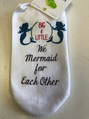 No show socks - Big and Little Mermaid