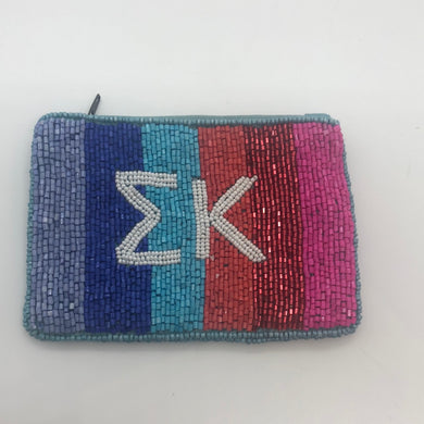 Greek Stripe Pouch-Sigma Kappa