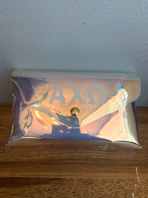 Holographic Belted Fanny Pack-Alpha Chi Omega