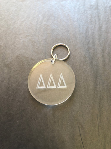Acrylic Key Chain- Delta Delta Delta