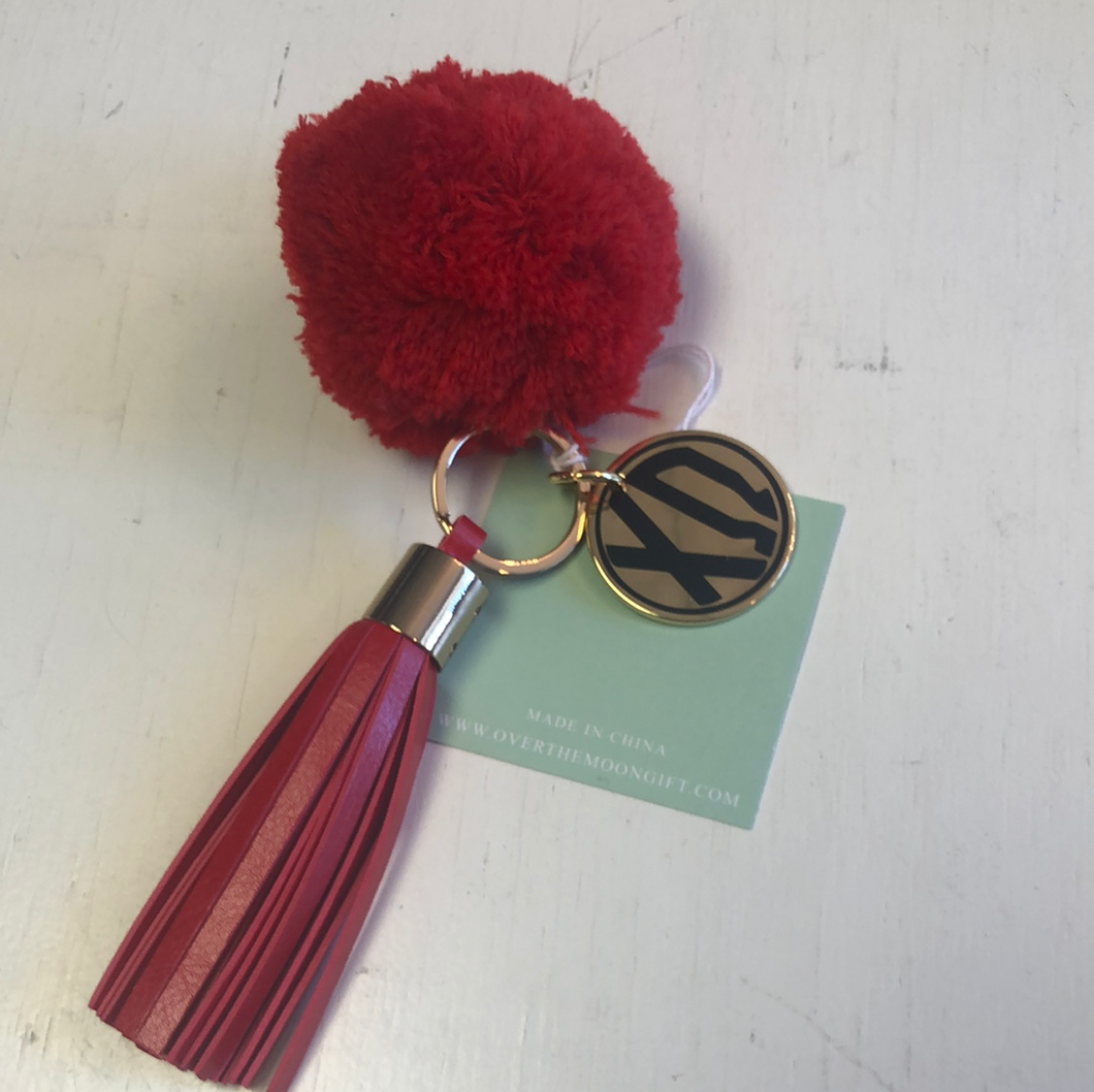 Pom key chain-Chi Omega