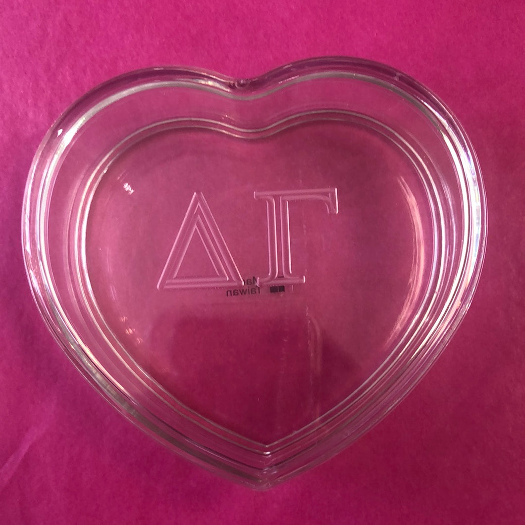 Acrylic Heart Box - Delta Gamma