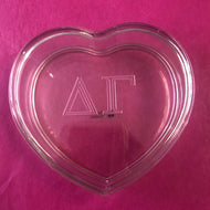 Acrylic Heart Box - Delta Gamma