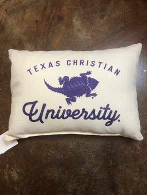 TCU Horned Frog Pillow