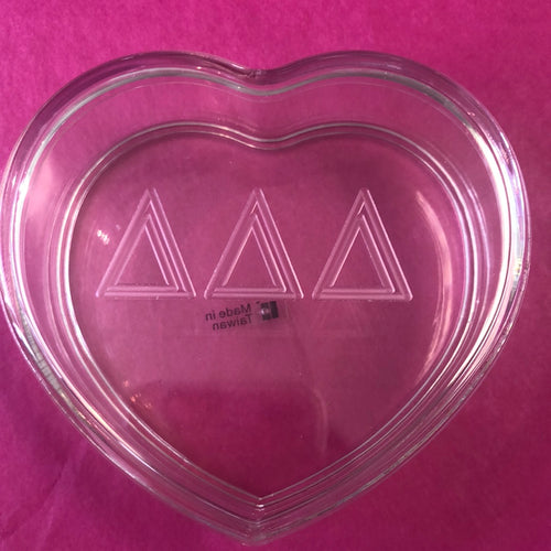 Acrylic Heart Box - Delta Delta Delta