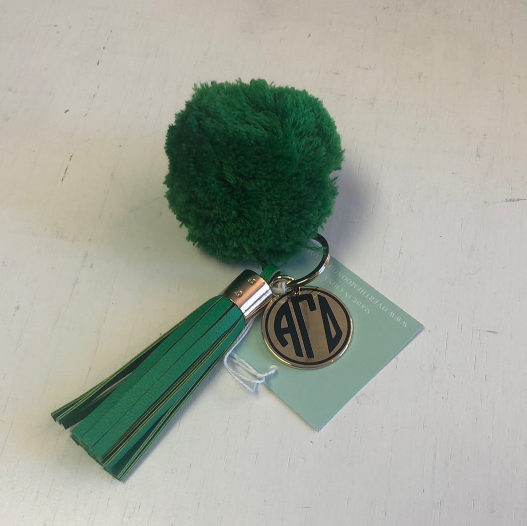 Pom key chain-Alpha Gamma Delta