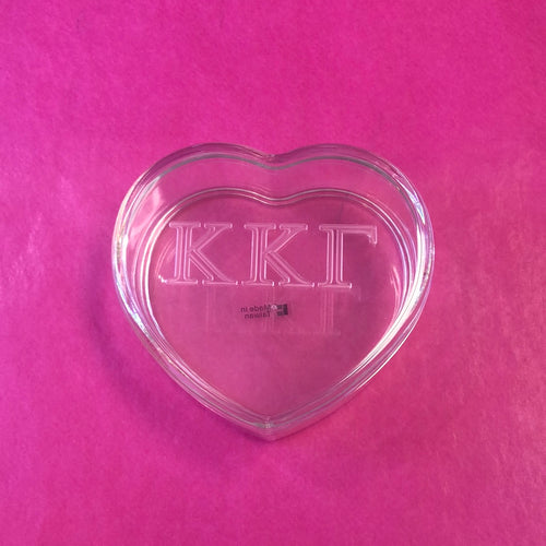 Acrylic Heart Box - Kappa Kappa Gamma