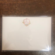 Crest Motif Flat Cards - Chi Omega