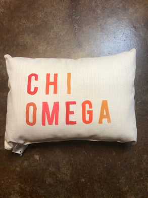 Block Letter Pillow-Chi Omega