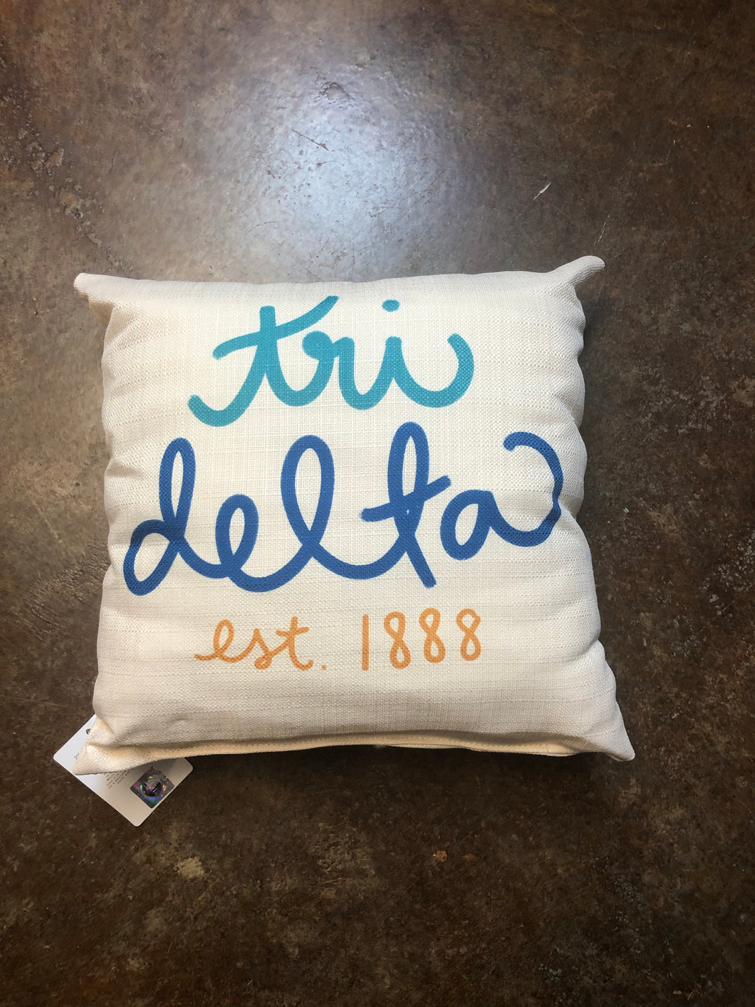 Script pillow-Tri Delta