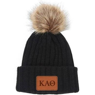 Fur Pom Beanie - Kappa Alpha Theta