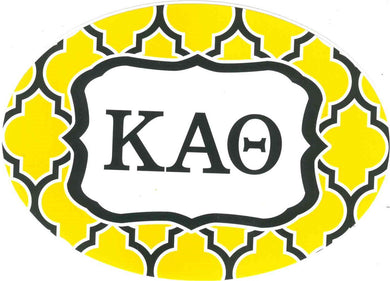 Oval Quatrefoil Decal - Kappa Alpha Theta