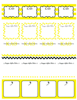 Sorority Label Stickers - Kappa Alpha Theta