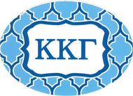 Oval Quatrefoil Decal - Kappa Kappa Gamma