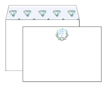 Lined Envelope Notecards - Alpha Delta Pi