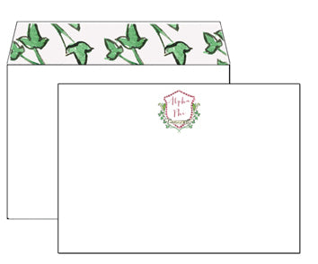 Lined Envelope Notecards - Alpha Phi