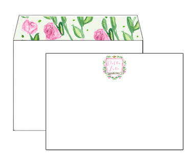 Lined Envelope Notecards - Delta Zeta