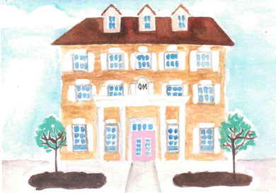 Sorority House Notecards - Phi Mu