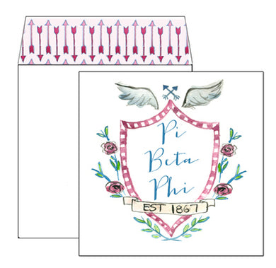 Sorority Greeting Card - Pi Beta Phi