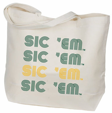 Retro Canvas Tote- Baylor