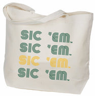 Retro Canvas Tote- Baylor