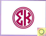Circle Monogram Notecards - Sigma Kappa