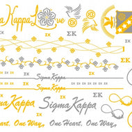 Metallic Temporary Jewelry Tattoo - Sigma Kappa