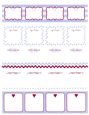 Sorority Label Stickers - Sigma Kappa