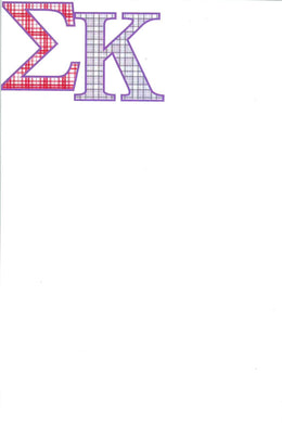 Plaid Letter Notepad - Sigma Kappa