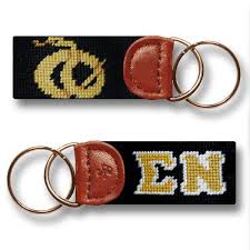 Smathers & Branson Needlepoint Key Fob - Sigma Nu