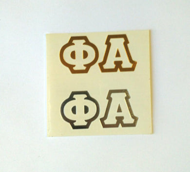 Metallic letter Tattoos - Alpha Phi