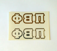 Metallic letter Tattoos - Pi Beta Phi