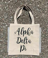 Canvas Script Tote - Alpha Delta Pi