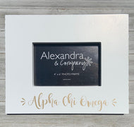 White Block Frame - Alpha Chi Omega