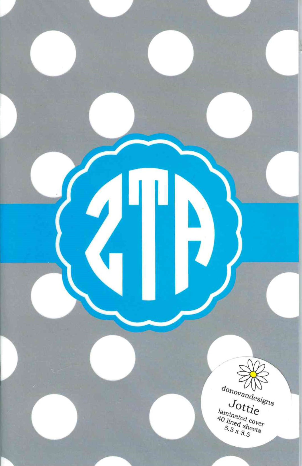 Jottie Lined Journal - Zeta Tau Alpha